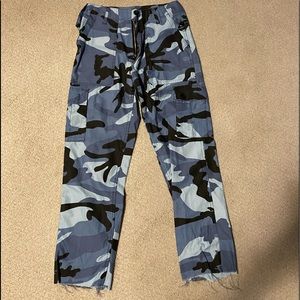 Urban Outfitters blue camo pants